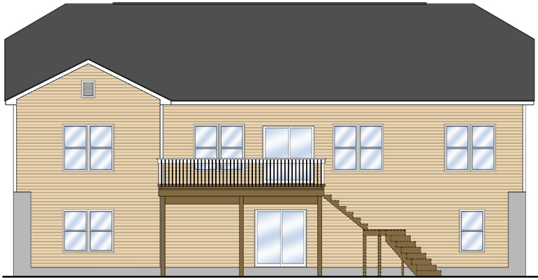 Danbury Country Manor Rear Elevation at 6 Heritage Manor