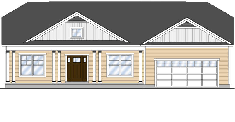Danbury Country Manor Front Elevation at 6 Heritage Manor
